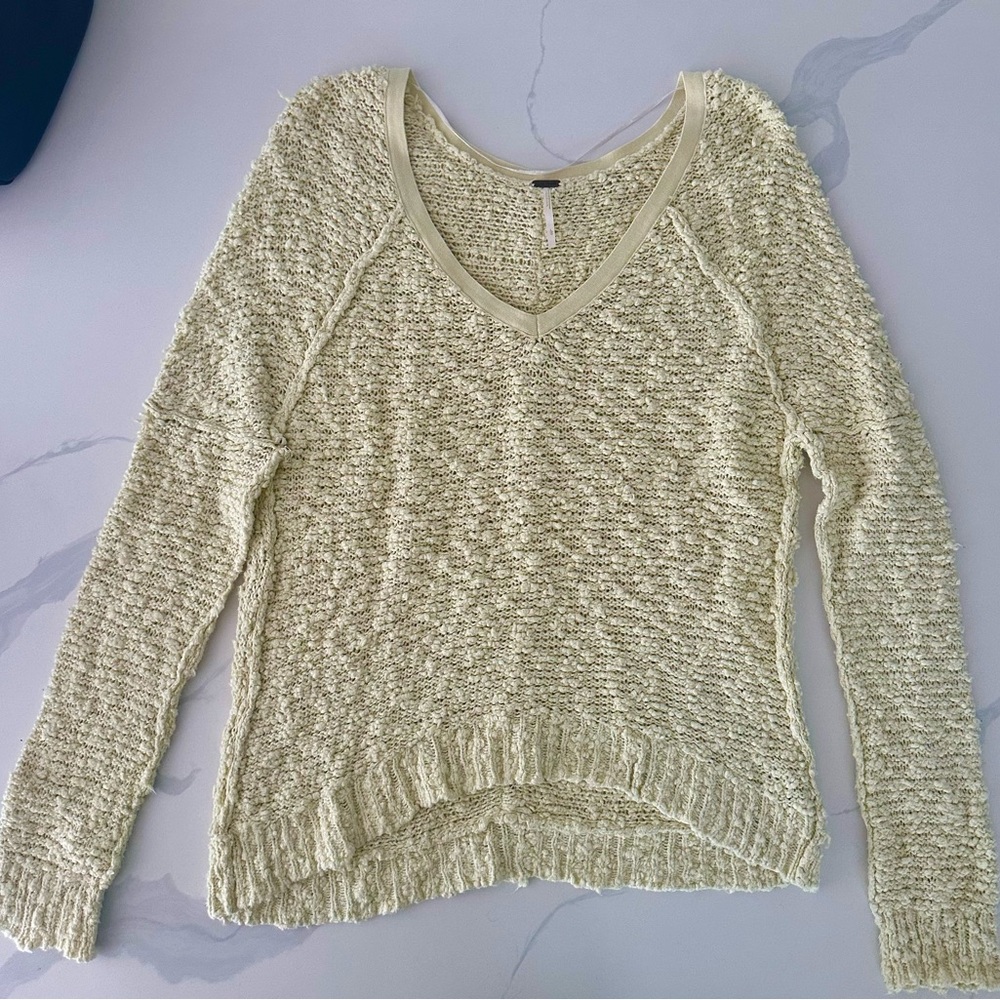 Free People Women's Yellow Sweater